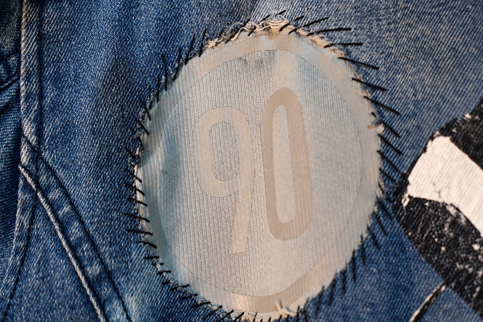 痲九零式 - 90 RELIC DENIM JACKET - BLACK RED